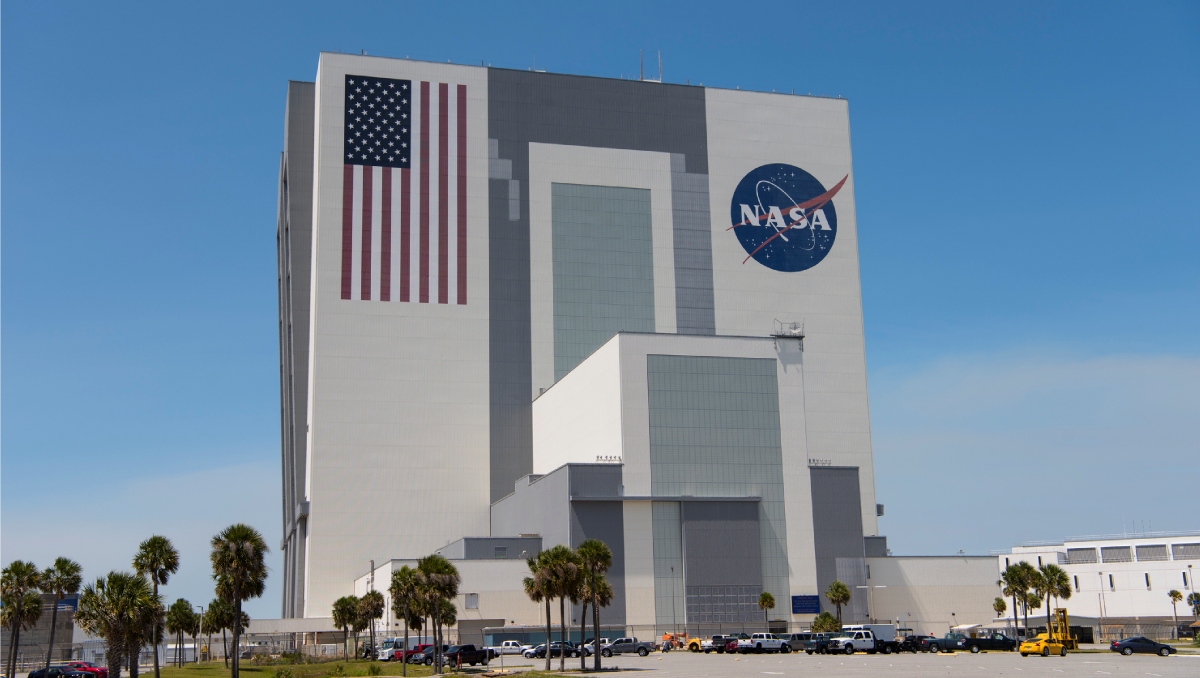 NASA large Vehicle Assembly Building Kennedy Space Center, Florida, USA